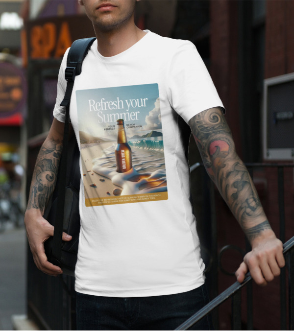 Refresh Your Summer Golden Brew Beach Companion T-Shirt