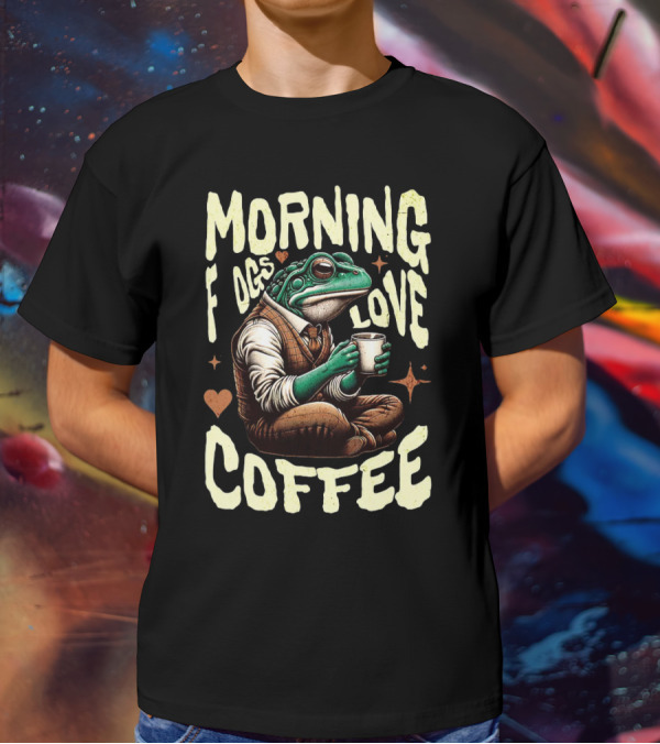 Morning Frogs Love Coffee Caffeine Lover T-Shirt