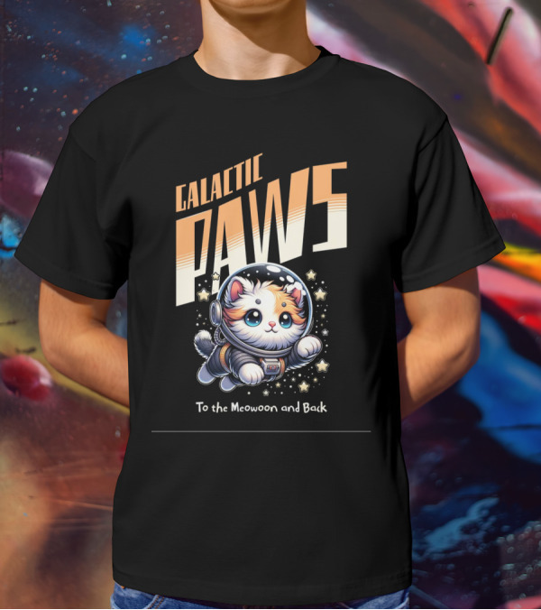 GALACTIC PAWS To The Meowoon And Back T-Shirt