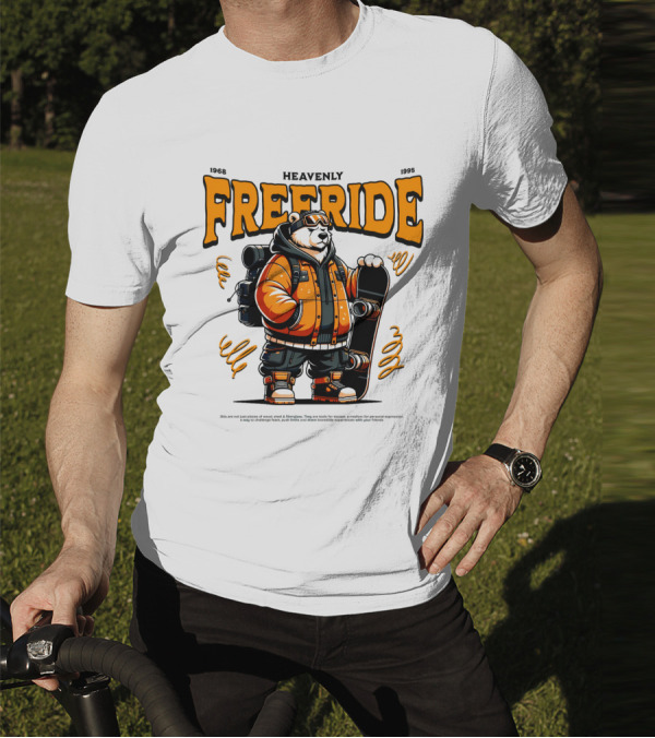 HEAVENLY FREERIDE Polar Bear Snowboard 1968 1995 T-Shirt