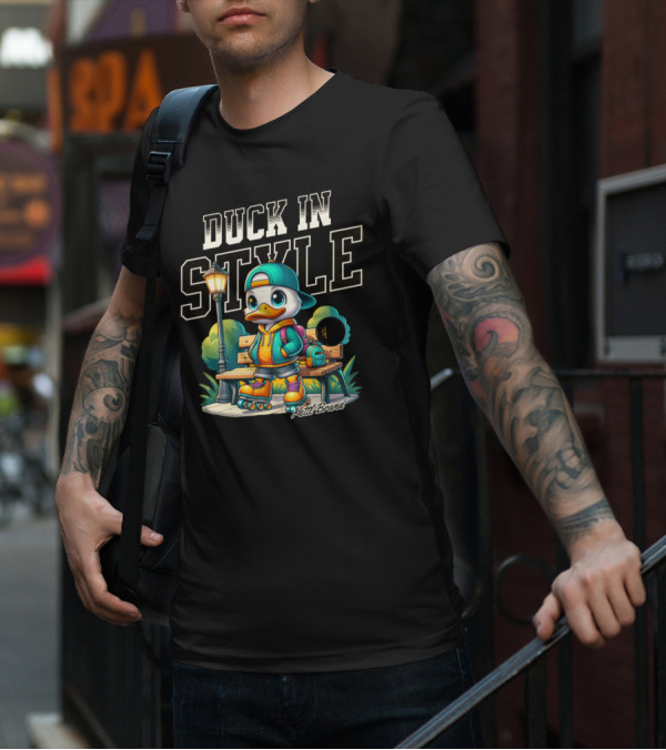Duck In Style Skating Through Life's Ups And Downs With Friends Around Kutt Brand T-Shirt