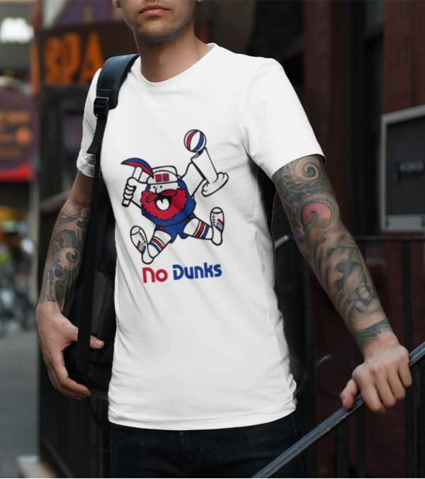 No Dunks Basketball Trophy Character With Hat And Beard T-Shirt