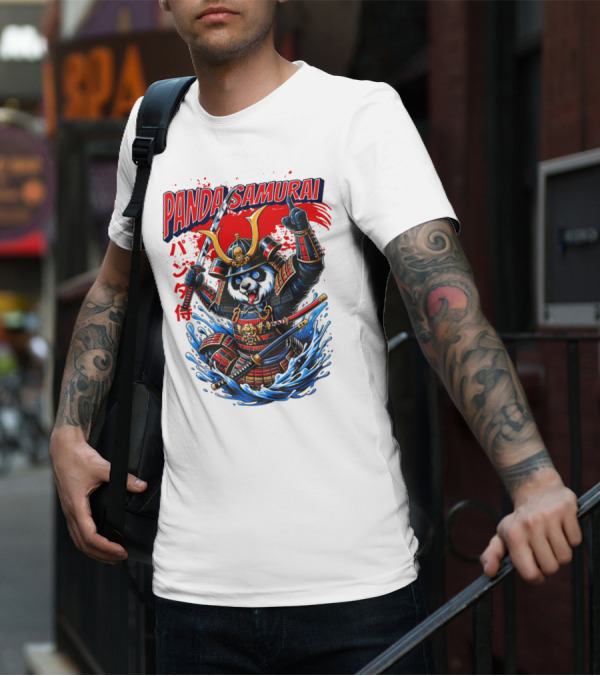 Panda Samurai Cute Japanese Warrior T-Shirt