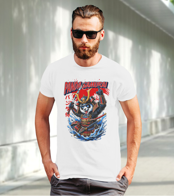 Panda Samurai Cute Japanese Warrior T-Shirt