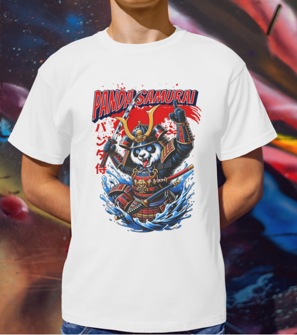 Panda Samurai Cute Japanese Warrior T-Shirt