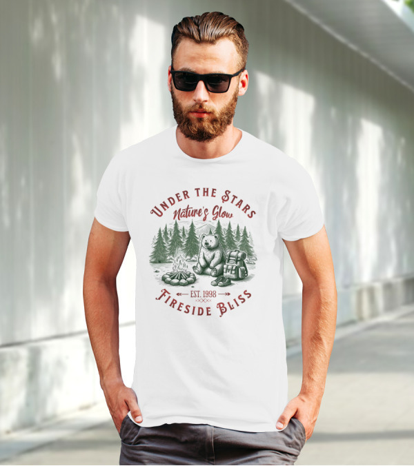 Under The Stars Nature's Glow Fireside Bliss EST 1998 T-Shirt