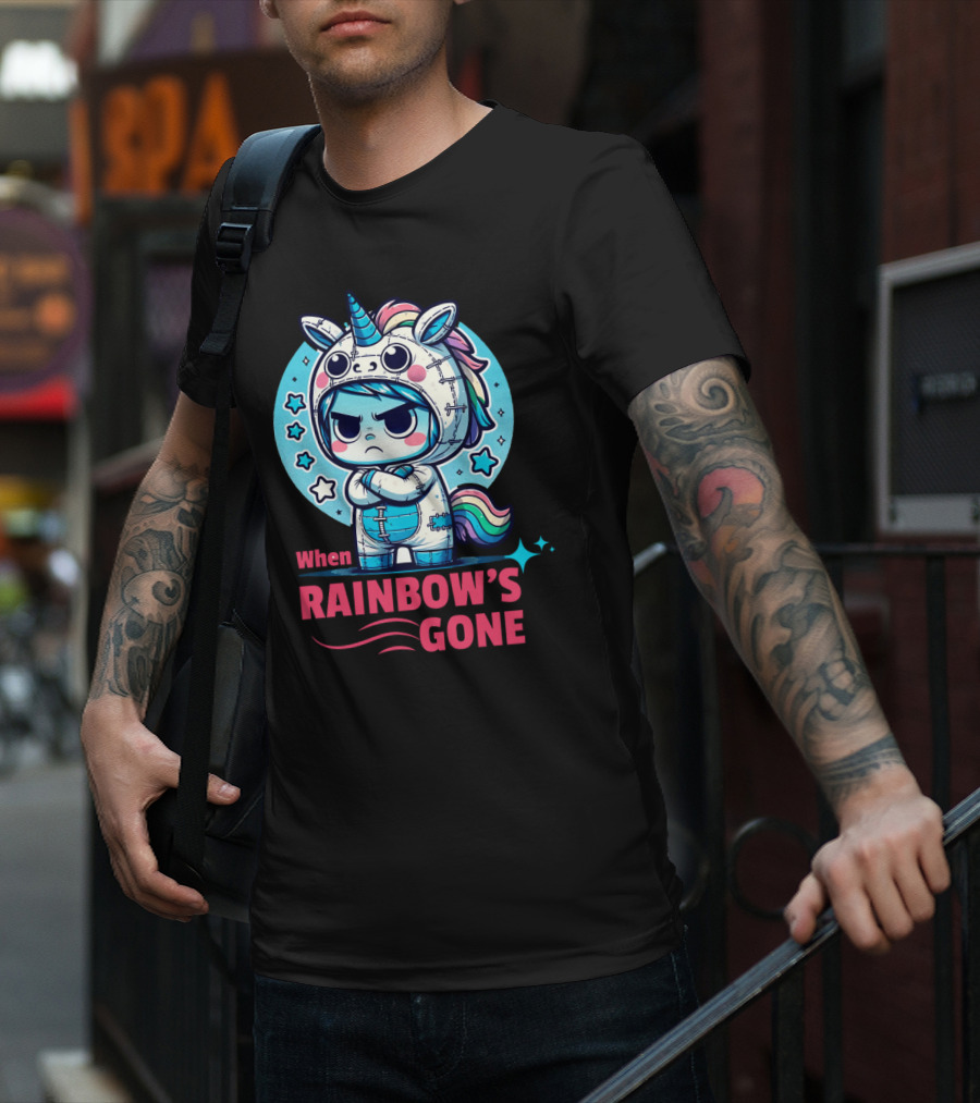 When Rainbow's Gone Angry Unicorn Stars T-Shirt