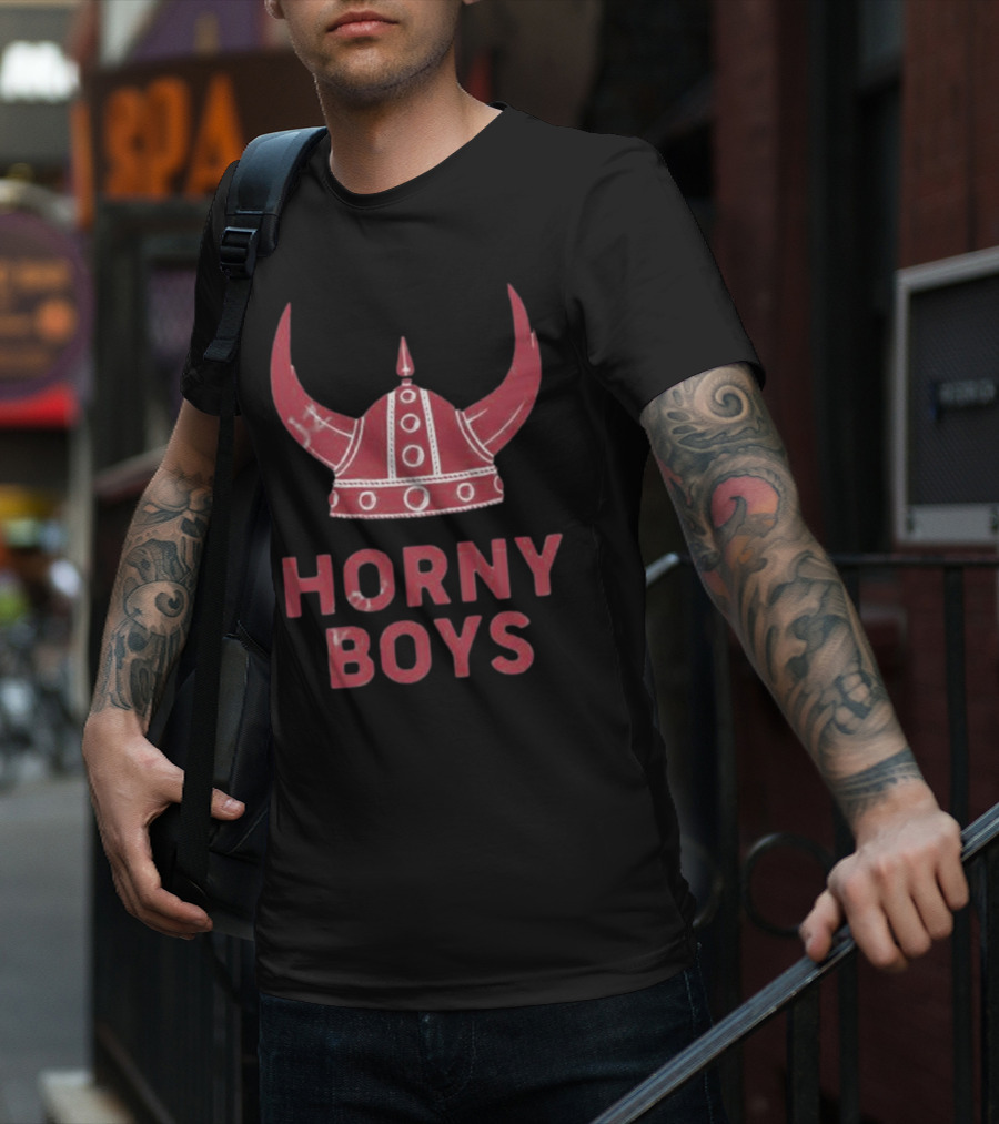 Horny Boys Viking Horned Helmet T-Shirt