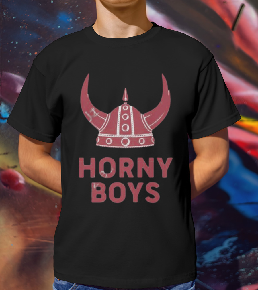 Horny Boys Viking Horned Helmet T-Shirt