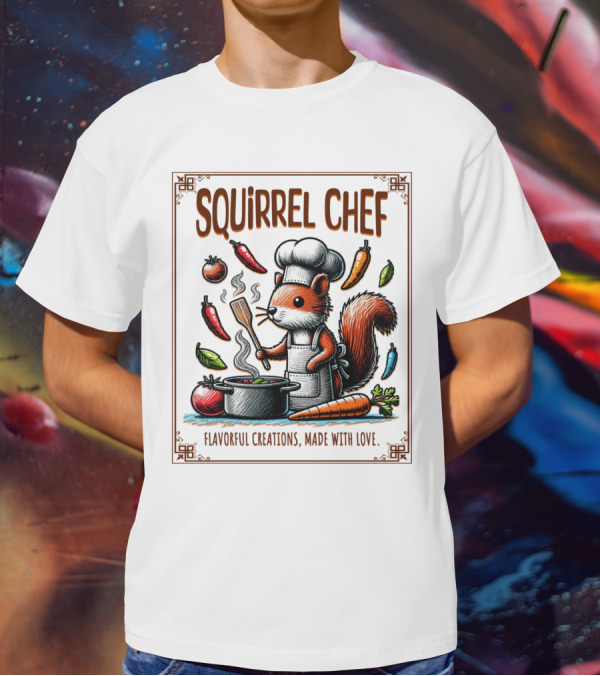 Squirrel Chef Flavorful Creations Made With Love T-Shirt