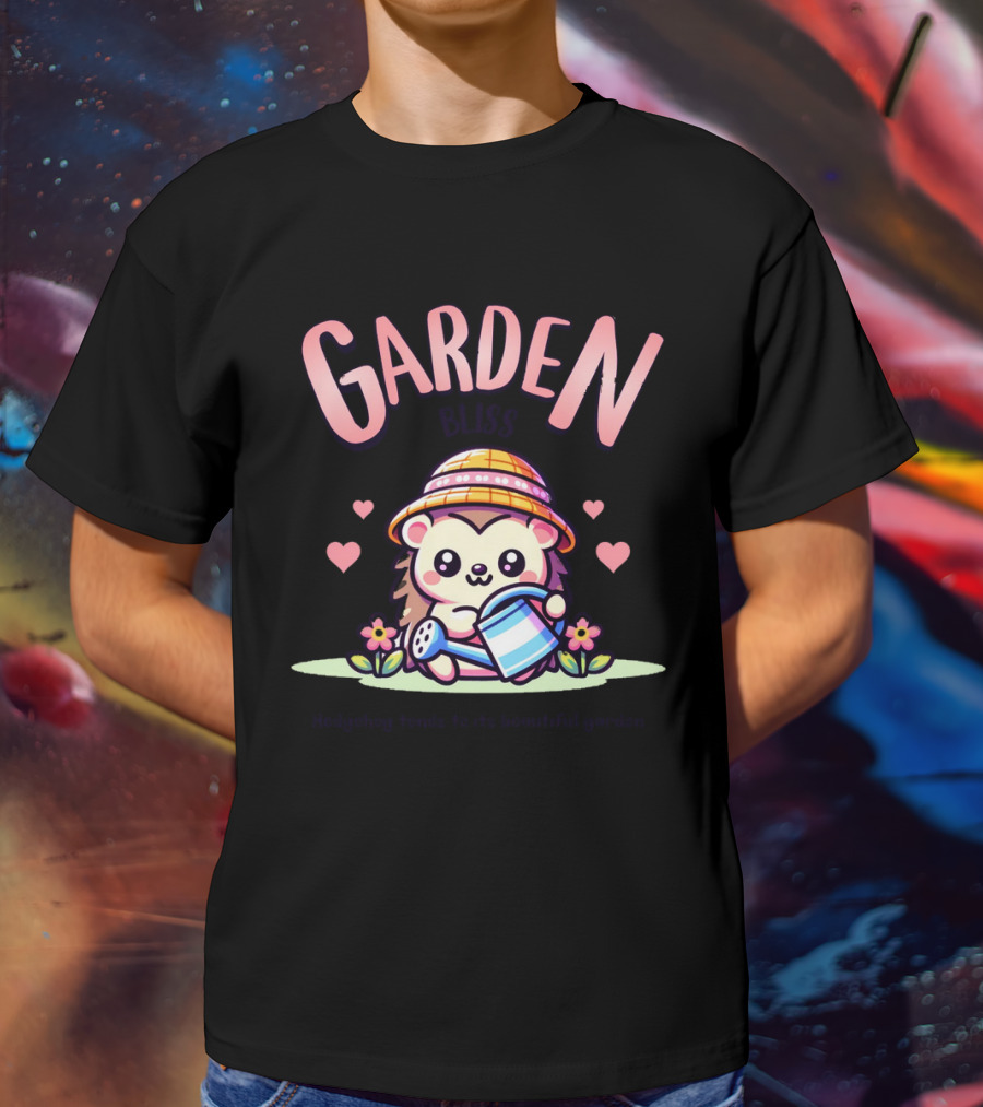 Garden Bliss Hedgehog Tends To Its Beautiful Garden T-Shirt