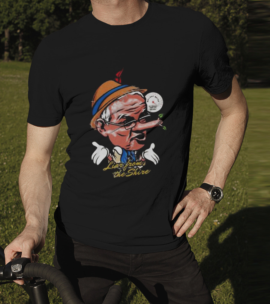 Scott Morrison Liar From The Shire Pinocchio Nose With Puppet Hands T-Shirt