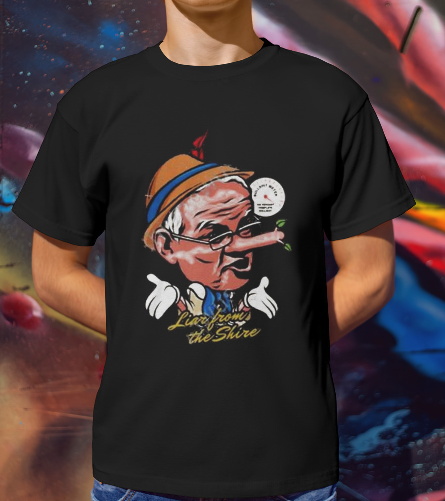 Scott Morrison Liar From The Shire Pinocchio Nose With Puppet Hands T-Shirt