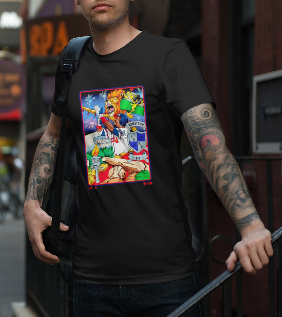 Hometown Kid Bat Boy 1996 Braves Lion Fireworks T-Shirt