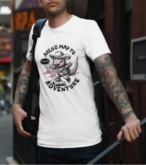 Arlo's Map To Adventure Found It Cowboy Armadillo T-Shirt