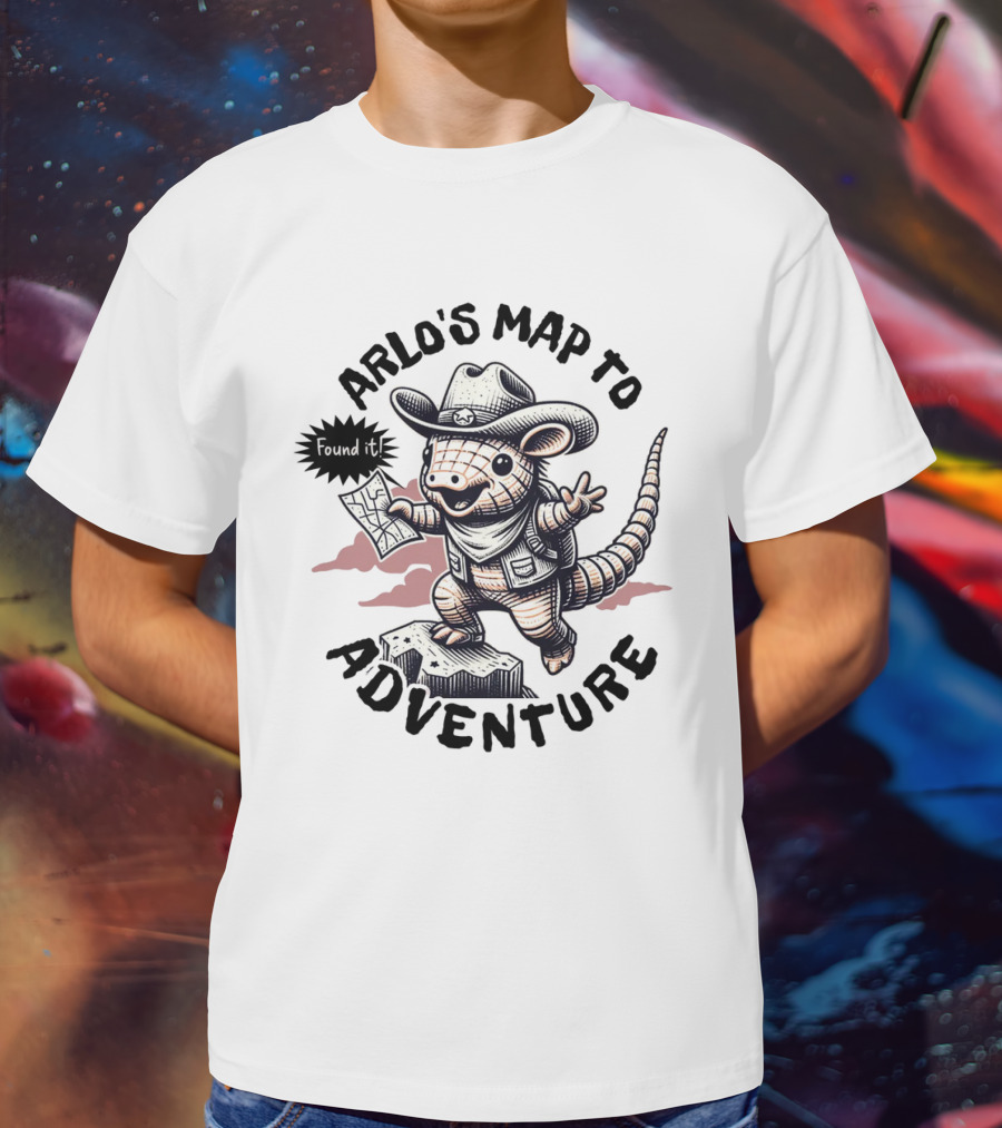 Arlo's Map To Adventure Found It Cowboy Armadillo T-Shirt
