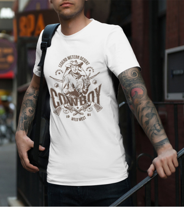 Legend Western Desert American Cowboy Wild West 1981 T-Shirt