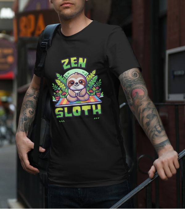 Zen Sloth Finds Peace In A Yoga Pose T-Shirt