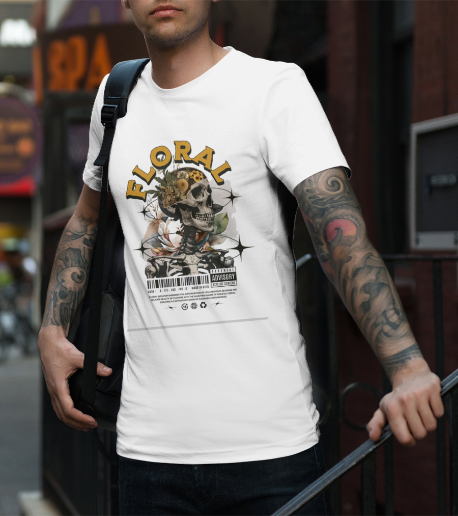 FLORAL ADVISORY SKELETON T-Shirt