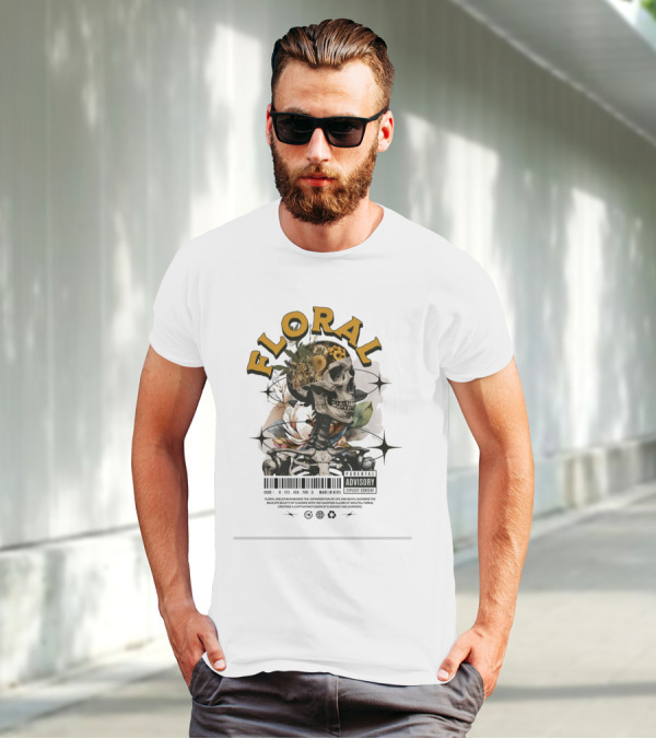 FLORAL ADVISORY SKELETON T-Shirt