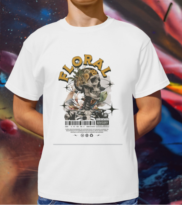 FLORAL ADVISORY SKELETON T-Shirt