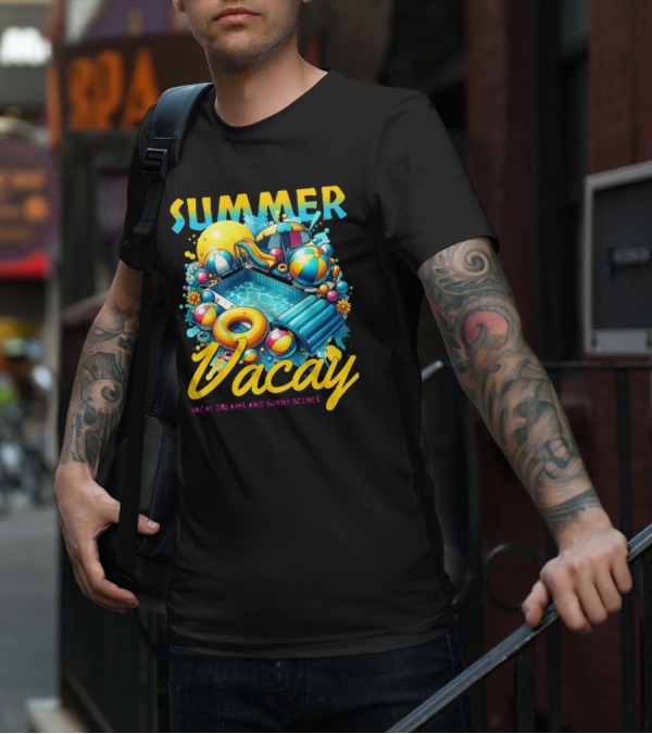 Summer Vacay Dreams And Sunny Scenes Pool Party T-Shirt