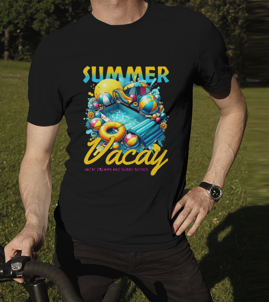 Summer Vacay Dreams And Sunny Scenes Pool Party T-Shirt