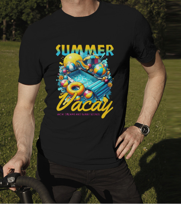 Summer Vacay Dreams And Sunny Scenes Pool Party T-Shirt