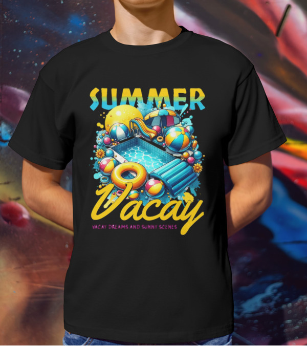 Summer Vacay Dreams And Sunny Scenes Pool Party T-Shirt