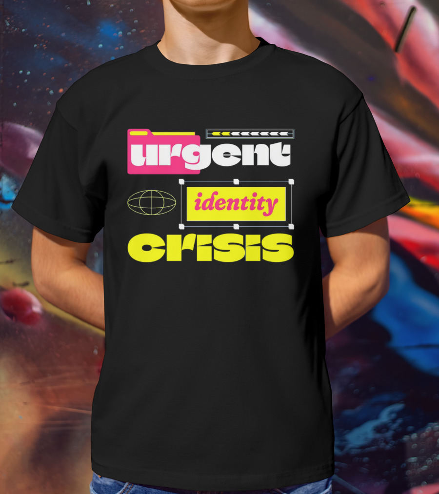 Urgent Identity Crisis Folder Globe T-Shirt
