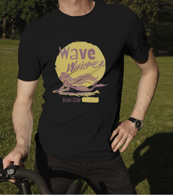 Wave Whisper Ocean Glide Mermaid In Moonlight T-Shirt