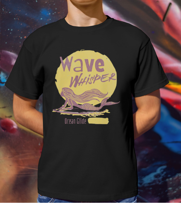 Wave Whisper Ocean Glide Mermaid In Moonlight T-Shirt