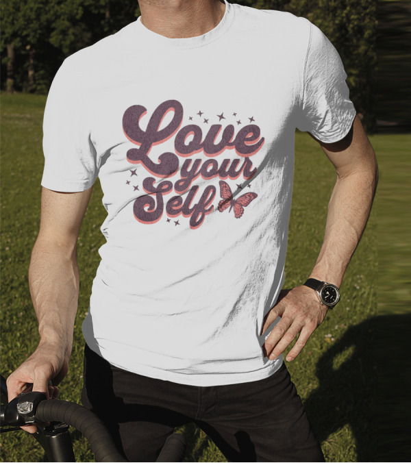 Love Yourself Butterfly With Stars T-Shirt