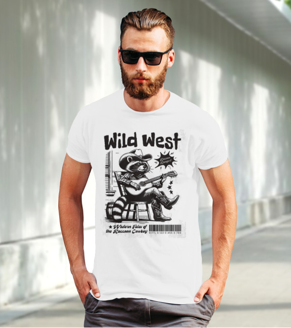 Wild West Raccoon Ranger Western Tales Of The Raccoon Cowboy T-Shirt