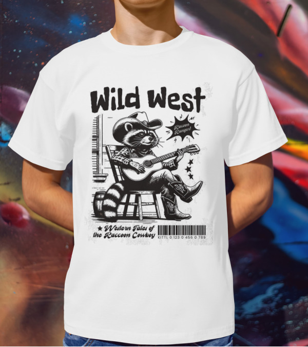 Wild West Raccoon Ranger Western Tales Of The Raccoon Cowboy T-Shirt