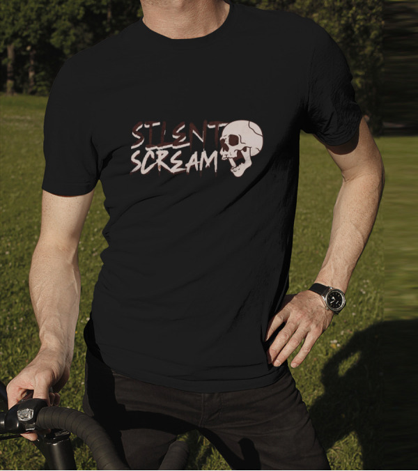 Silent Scream Skull Art With Screaming Skull Face T-Shirt