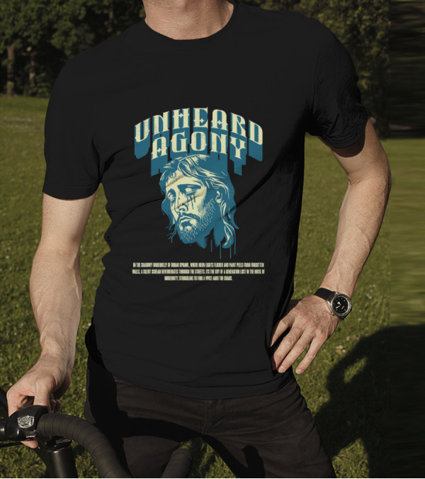 Unheard Agony Neon Lights Silent Scream Struggling Voice Chaos T-Shirt