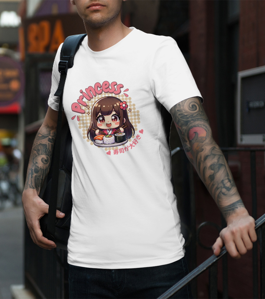 Princess Sushi Japanese Girl Cute T-Shirt