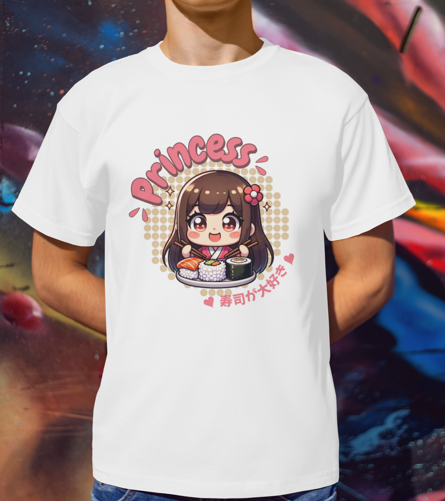 Princess Sushi Japanese Girl Cute T-Shirt