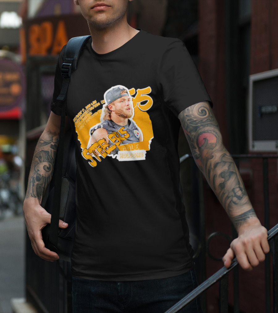 Steelers Football Cole Holcomb 55 Weight 240 Lbs Height 6'1 T-Shirt
