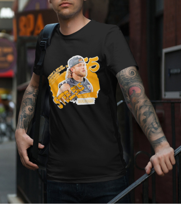 Steelers Football Cole Holcomb 55 Weight 240 Lbs Height 6'1 T-Shirt