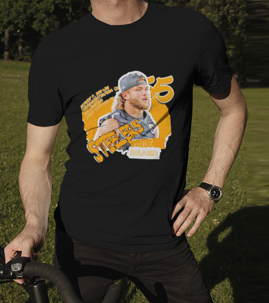 Steelers Football Cole Holcomb 55 Weight 240 Lbs Height 6'1 T-Shirt