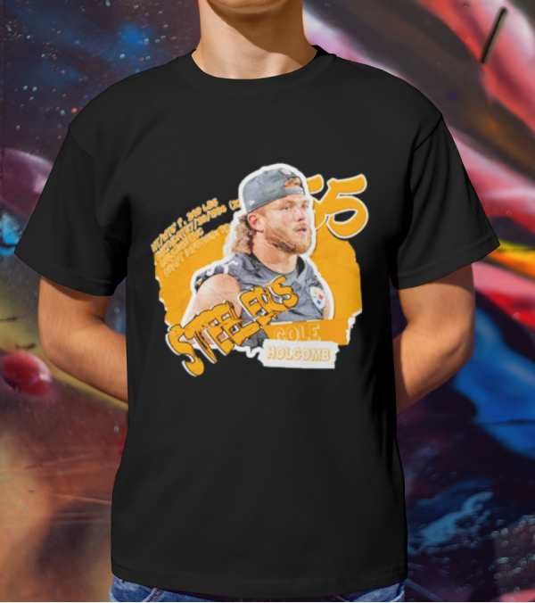 Steelers Football Cole Holcomb 55 Weight 240 Lbs Height 6'1 T-Shirt