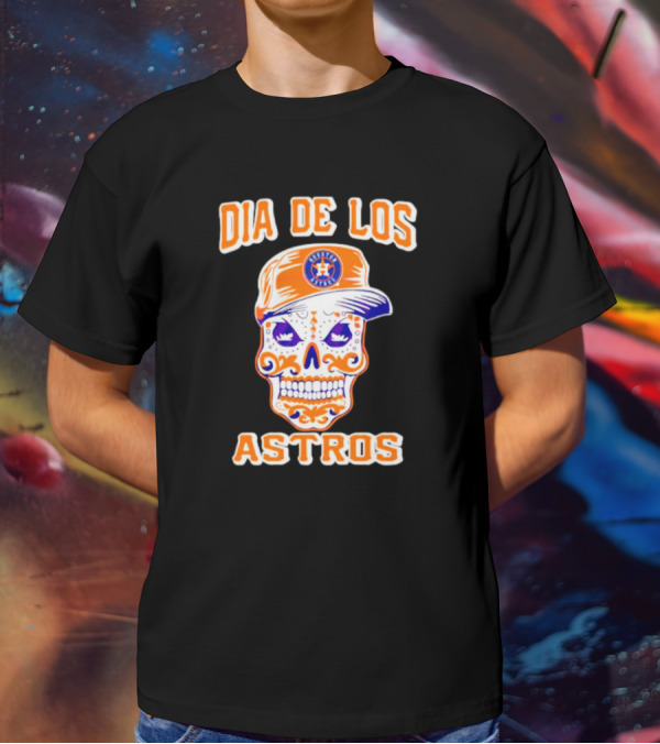 Dia De Los Astros Houston Sugar Skull T-Shirt