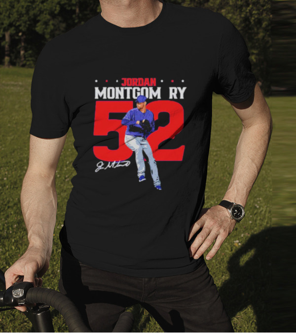 Jordan Montgomery 52 Texas Rangers Signature Pitcher T-Shirt