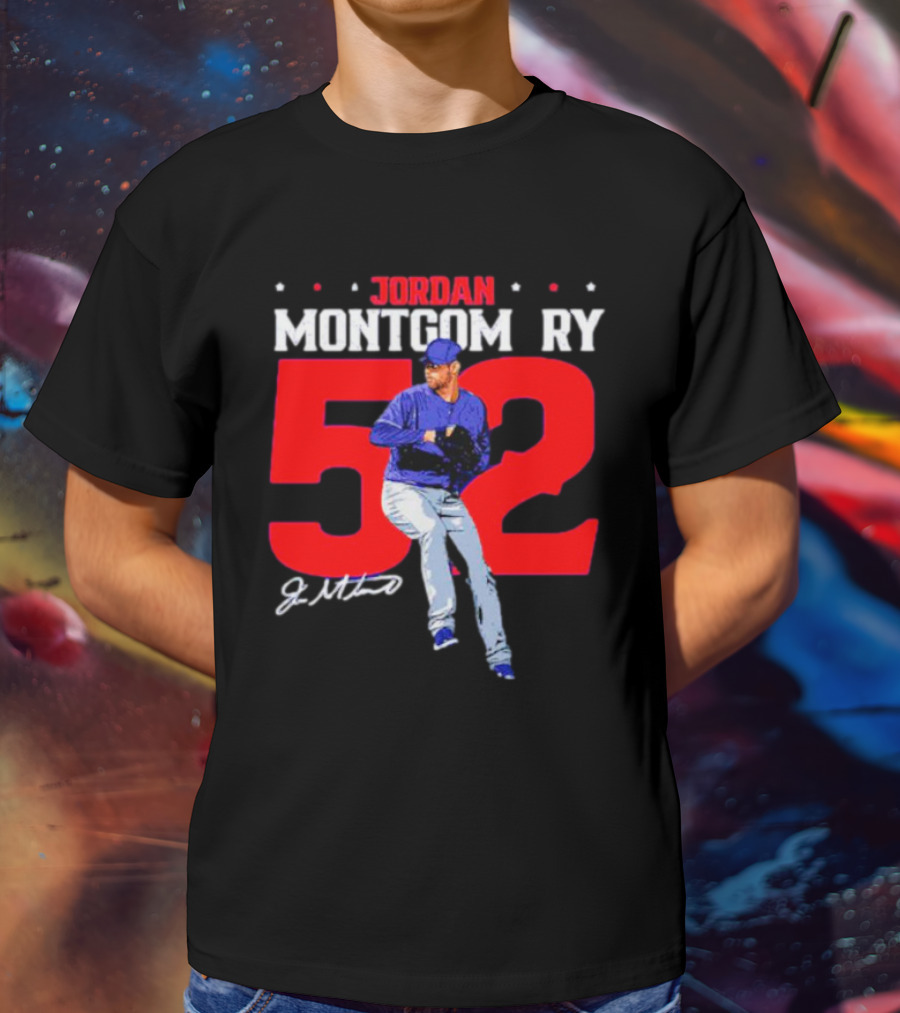 Jordan Montgomery 52 Texas Rangers Signature Pitcher T-Shirt