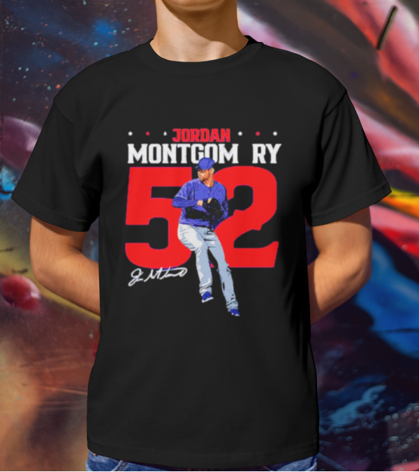 Jordan Montgomery 52 Texas Rangers Signature Pitcher T-Shirt