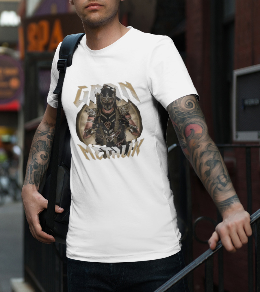 Gran Metalik Wrestling Masked Warrior Pose T-Shirt