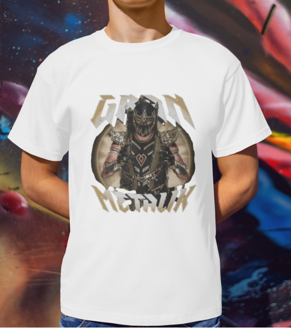 Gran Metalik Wrestling Masked Warrior Pose T-Shirt