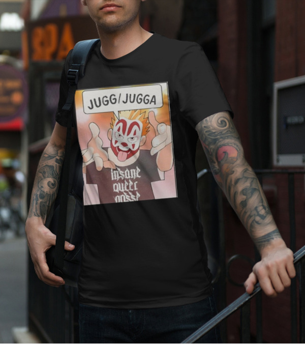 Jugg Jugga Insane Queer Posse Cartoon Character Clown Face T-Shirt